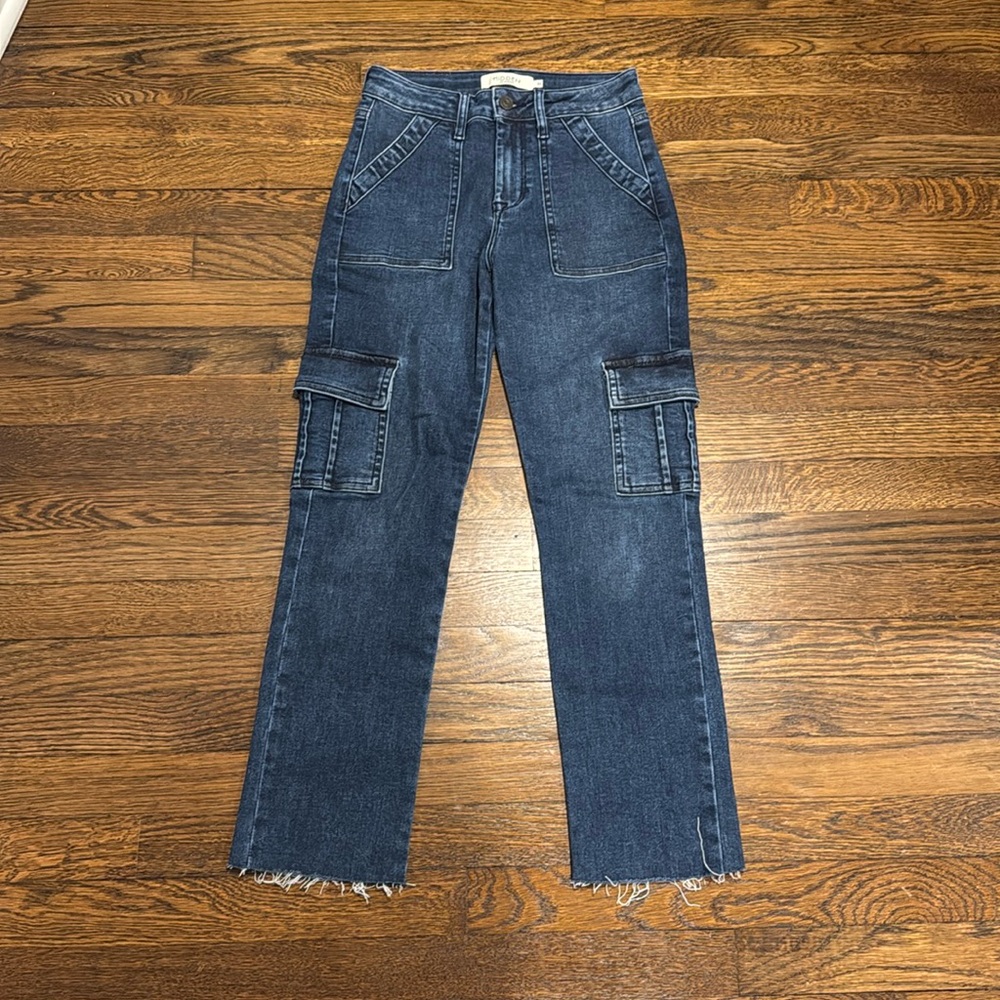 Hidden Dark Denim Skinny Cargo Womens Jeans